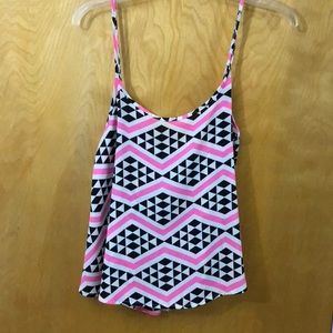 Neon Geometric pattern blouse